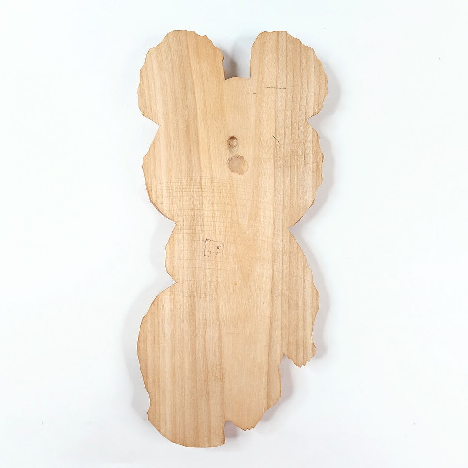 Puinen Miska-karhu seinäkoriste