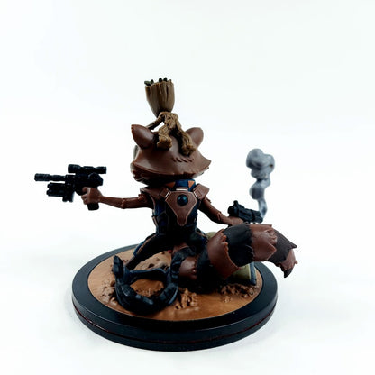 Quantum Mechanix Marvel figuuri Rocket and Groot