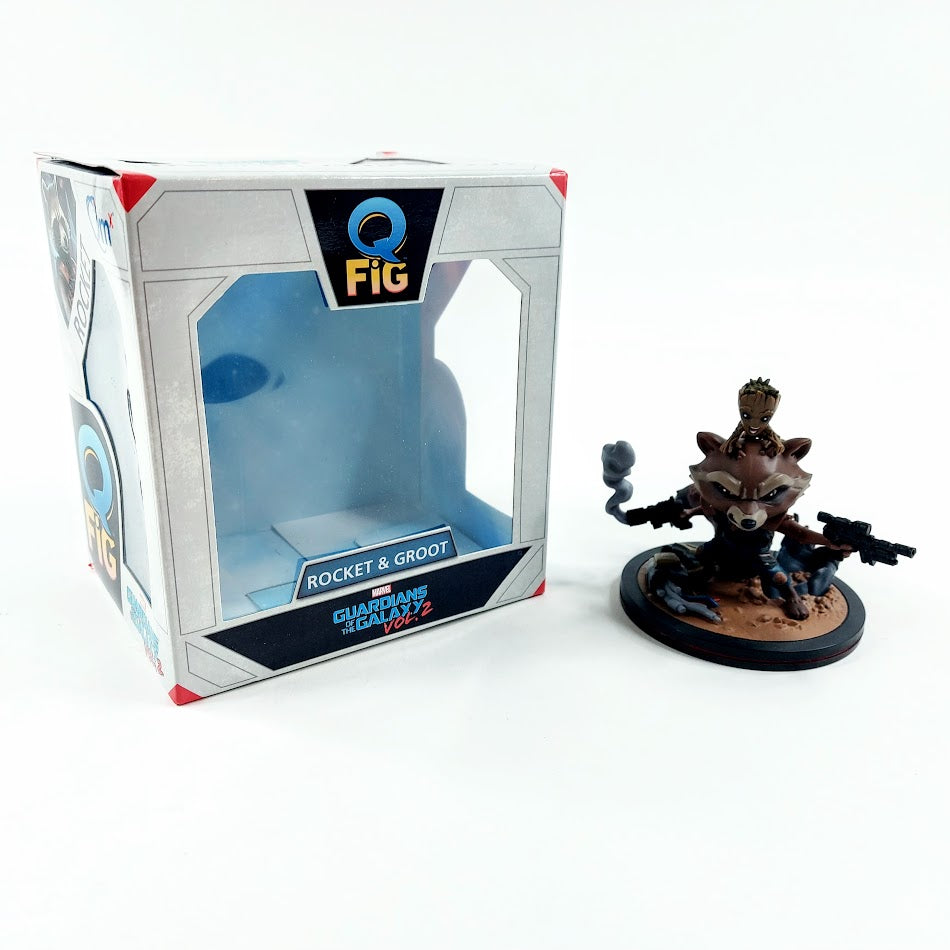 Quantum Mechanix Marvel figuuri Rocket and Groot