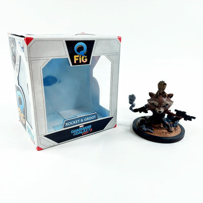 Quantum Mechanix Marvel figuuri Rocket and Groot