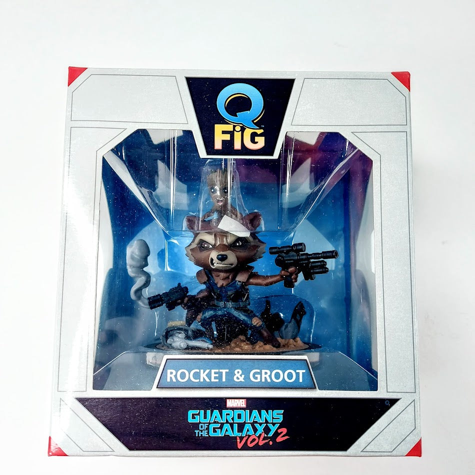 Quantum Mechanix Marvel figuuri Rocket and Groot