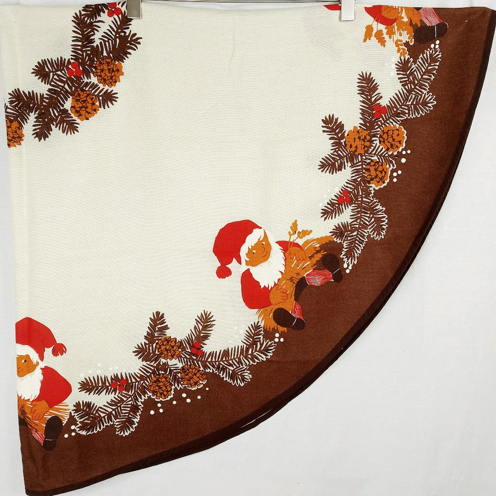 Retro joulupöytäliina / kuusenalusliina 146 cm