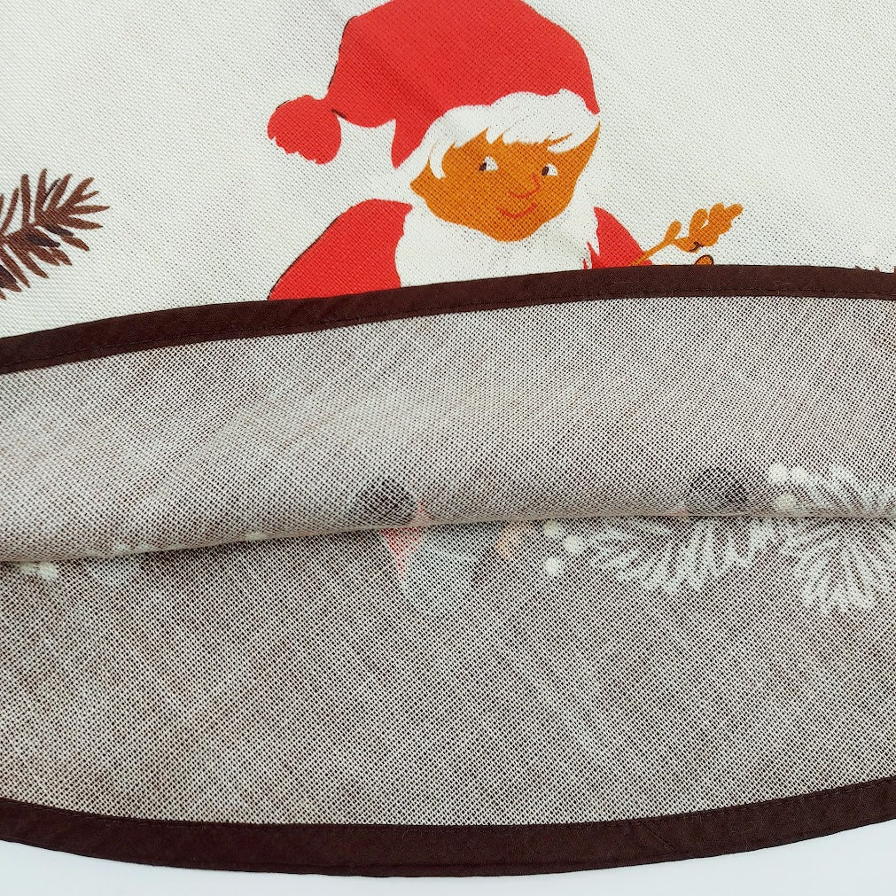 Retro joulupöytäliina / kuusenalusliina 146 cm