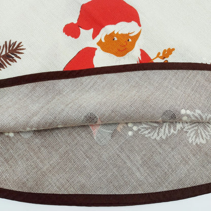 Retro joulupöytäliina / kuusenalusliina 146 cm