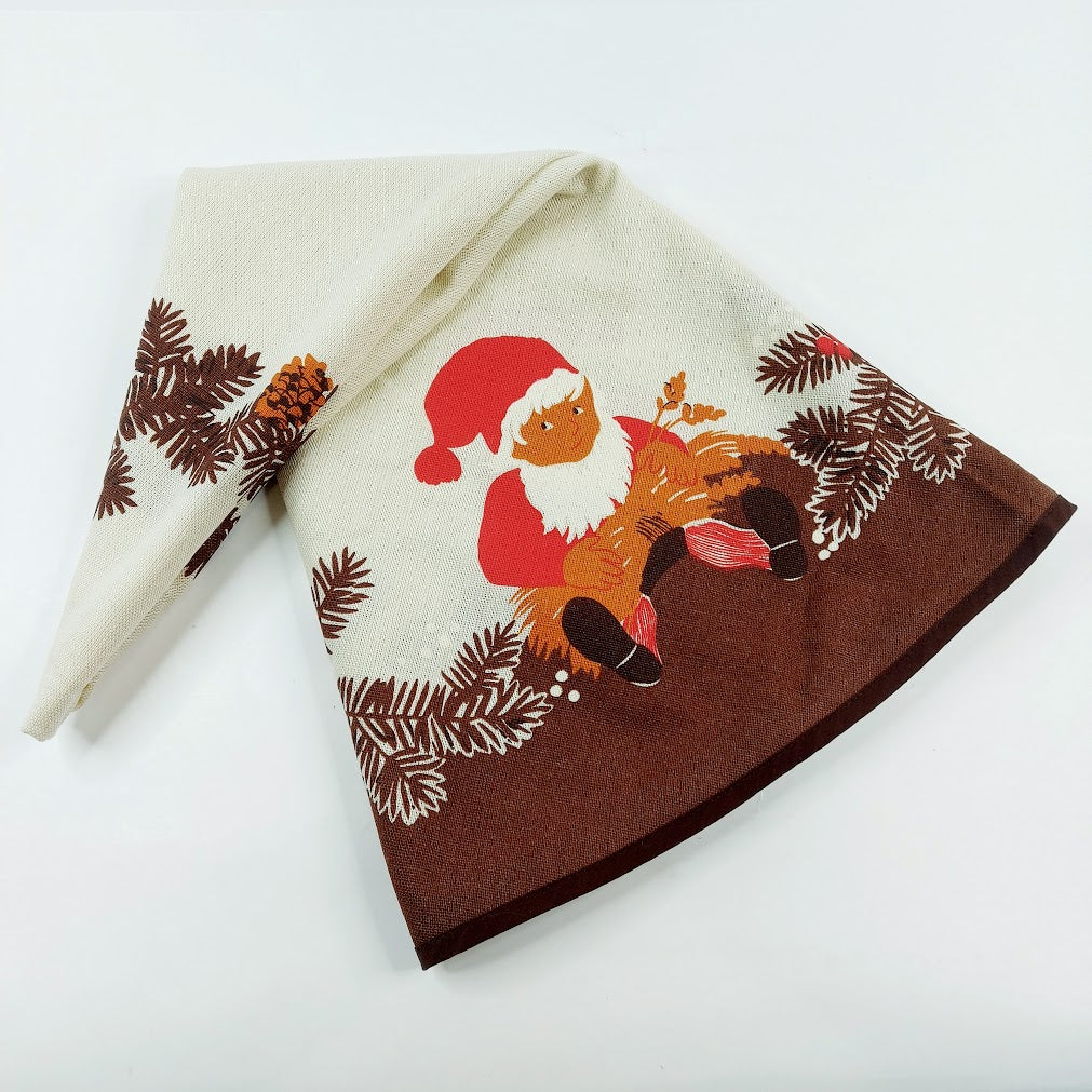 Retro joulupöytäliina / kuusenalusliina 146 cm