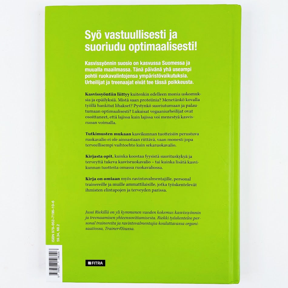 Jussi Riekki: Liikkujan Kasvisruokavalio – Kestävää kehitystä