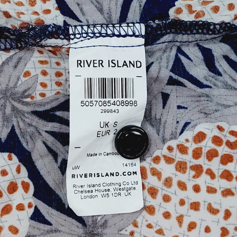 River Island lyhythihainen kauluspaita koko S