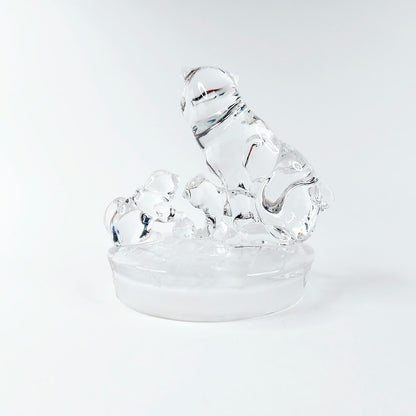 Royal Crystal Rock kissa ja pennut kristallifiguuri