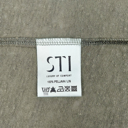S.T.I Rica Cardigan pitkä pellavaneuletakki koko L