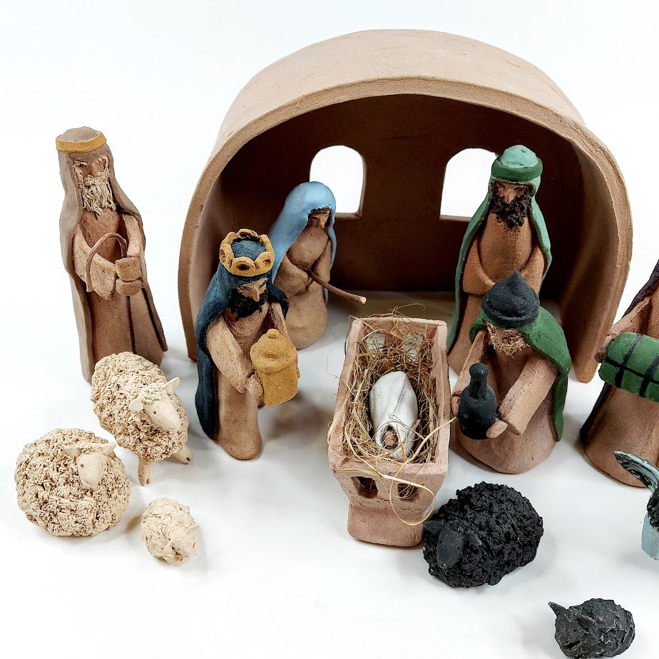 Keraaminen Jouluseimi pienoismalli