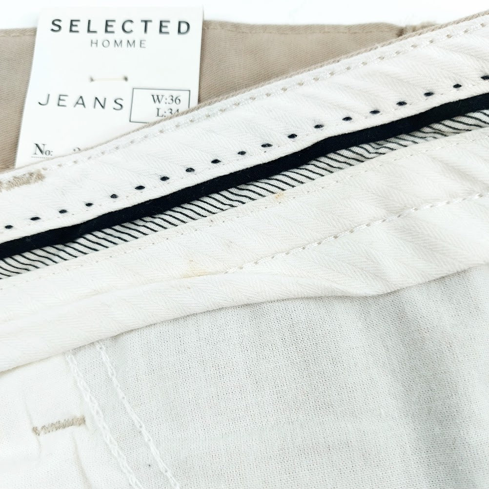 Selected Homme Jeans Three Paris chinohousut koko 36/34"