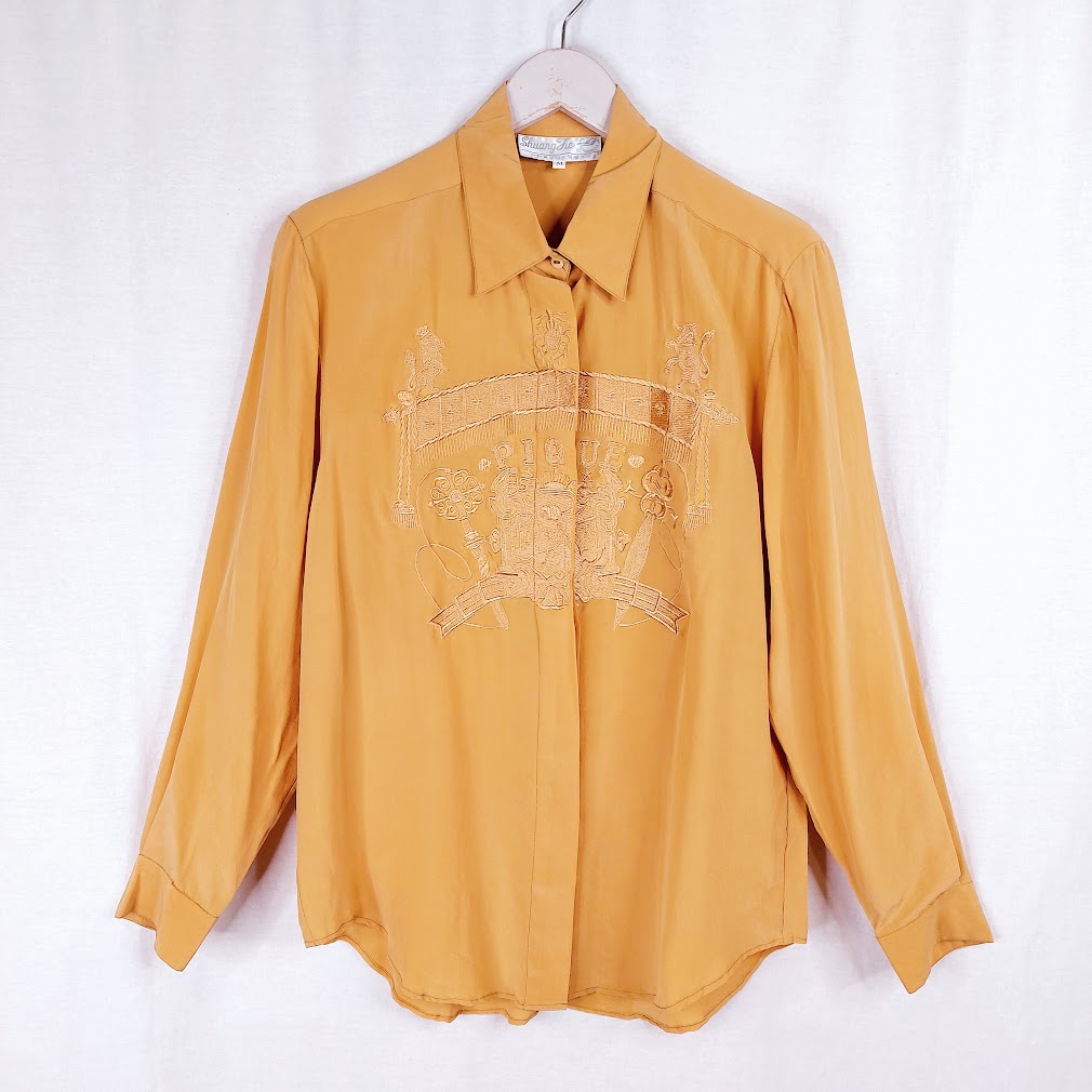 Shuang Tie silkkipaitapusero koko M