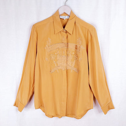 Shuang Tie silkkipaitapusero koko M