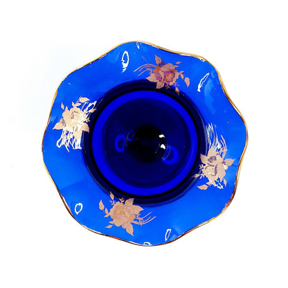 Sininen lasikulho 14x10,5 cm