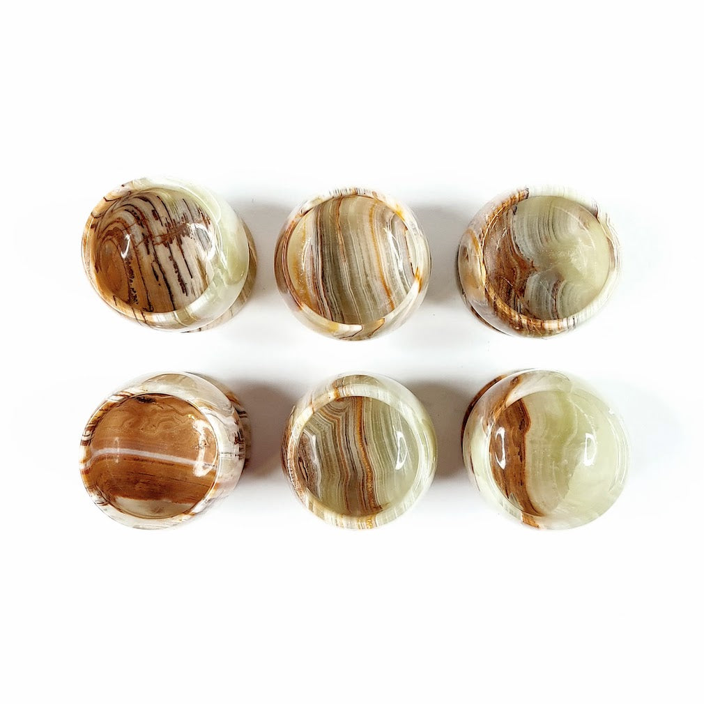 Snapsilasisetti onyksimarmori 6 osaa