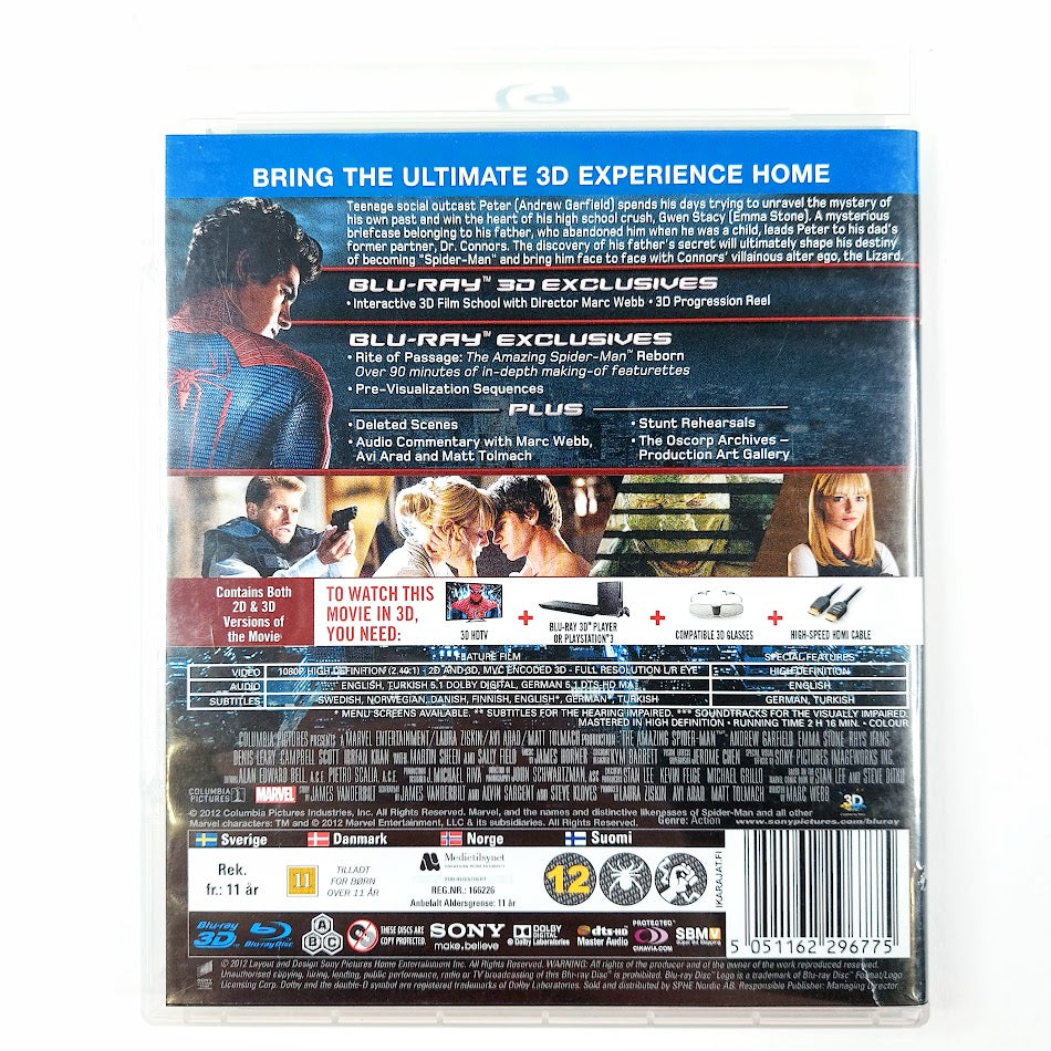 The Amazing Spider-Man in 3D 2Blu-ray
