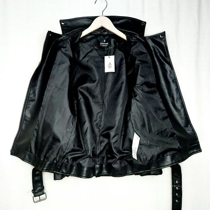 Stradivarius tekonahkainen biker-takki koko XS