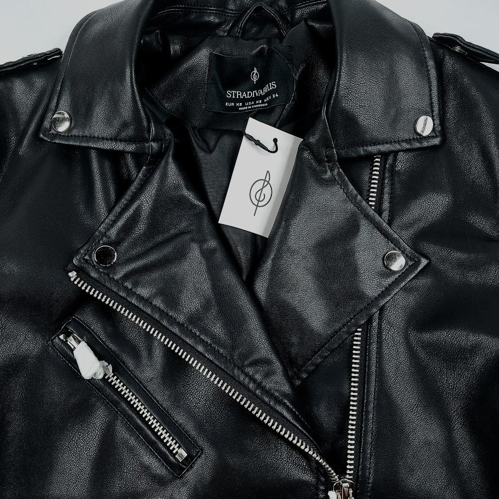 Stradivarius tekonahkainen biker-takki koko XS