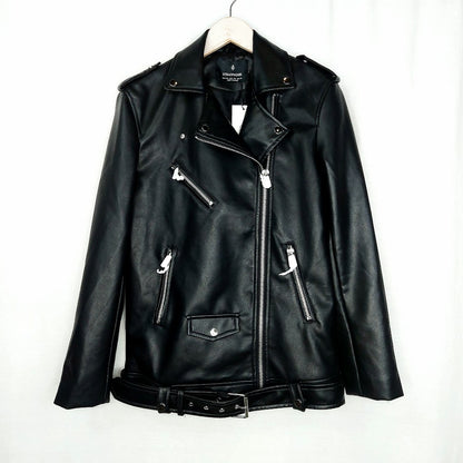 Stradivarius tekonahkainen biker-takki koko XS
