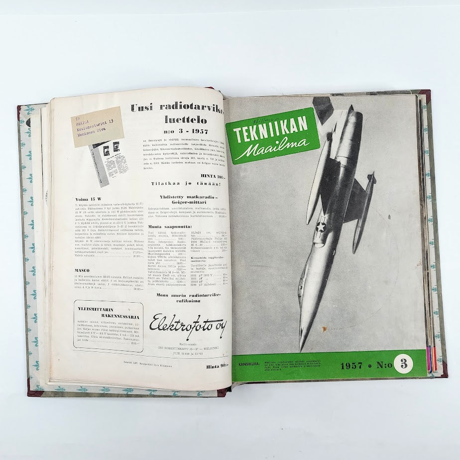 Tekniikan maailma lehtikansio 1957