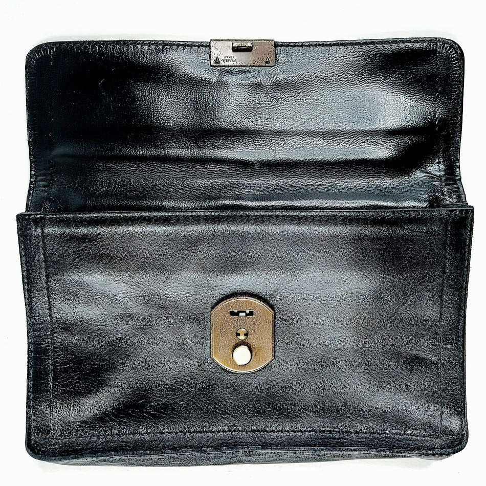Three Bags vintage nahkalaukku rannehihnalla
