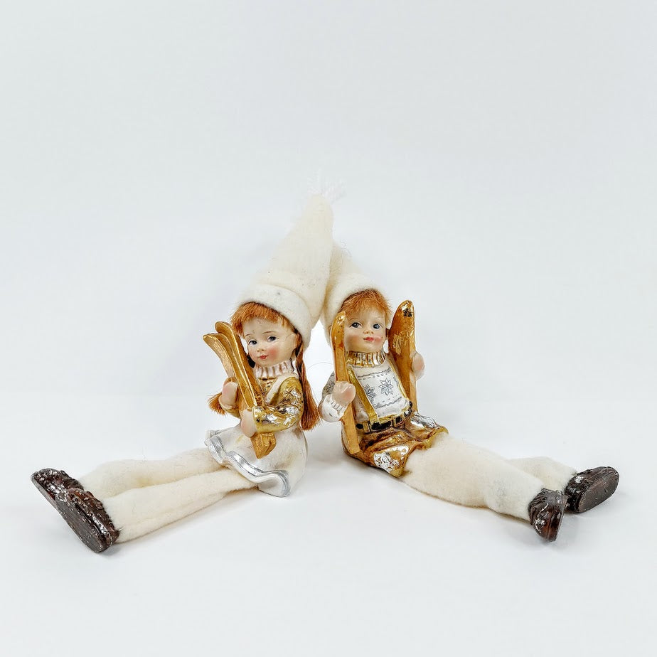 Tonttutyttö ja poika koristeet