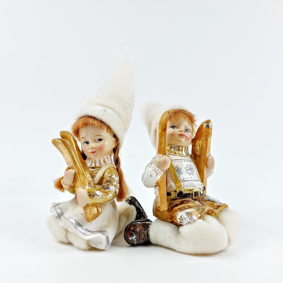 Tonttutyttö ja poika koristeet