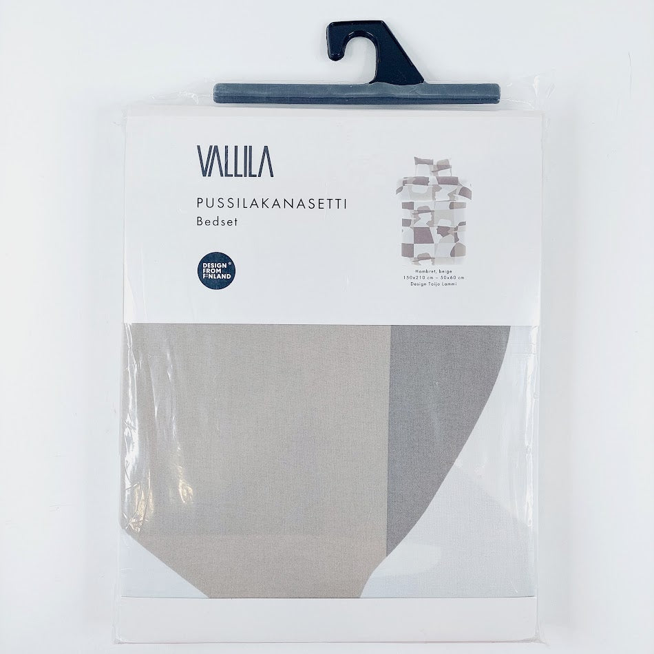 Vallila Hombret, beige pussilakanasetti 150x210 cm