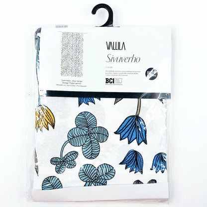 Vallila Lemmikki blue beige sivuverho 140x240 cm
