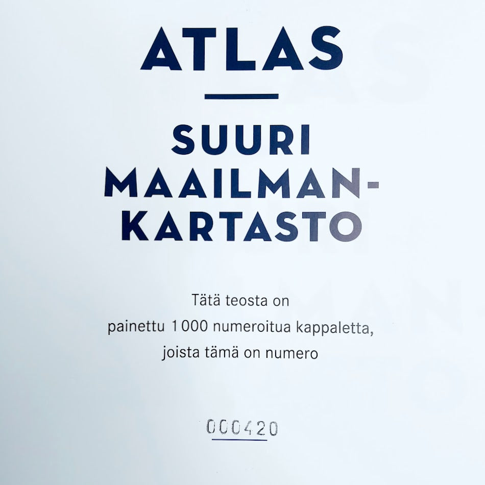 WSOY Werner Söderström: Atlas - Suuri Maailman Maailmankartasto