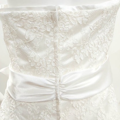 White Rose pitsihääpuku laahuksella koko 46