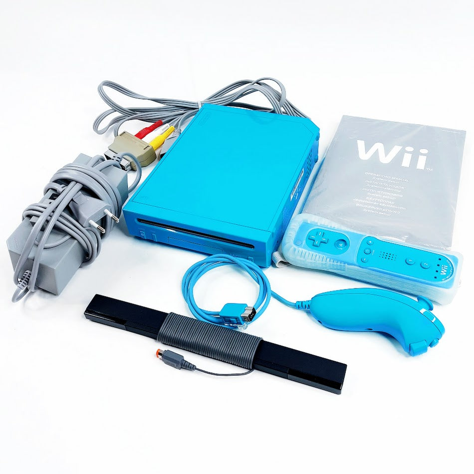 Nintendo Wii pelikonsoli vaaleansininen