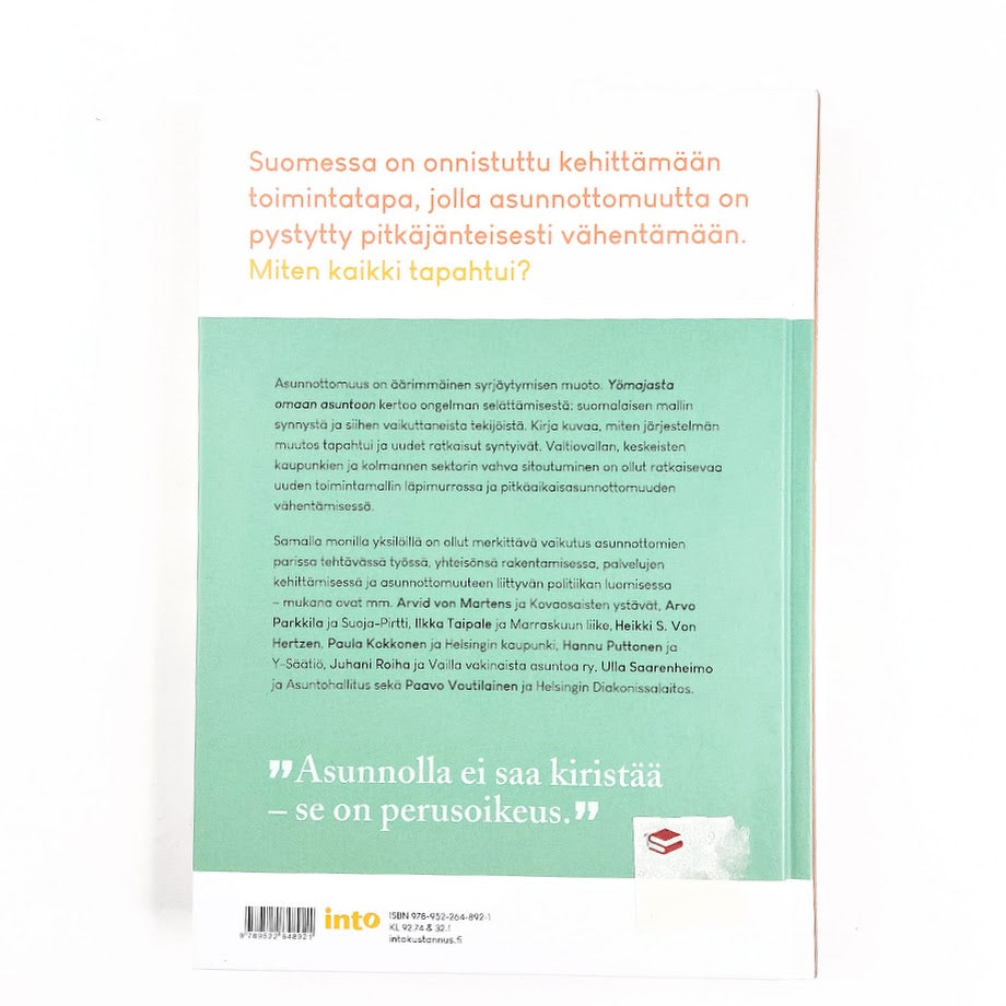 Kirja Peter Fredriksson Yömajasta omaan asuntoon