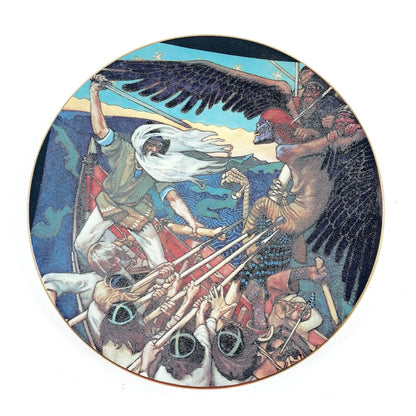 Arabia Kalevala 4 Sammon puolustus seinälautanen