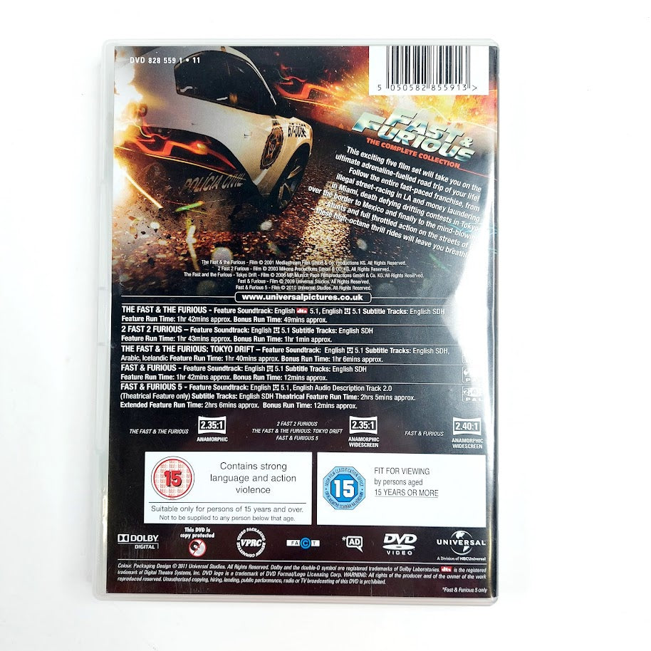 Fast & Furious The Complete Collection 5DVD