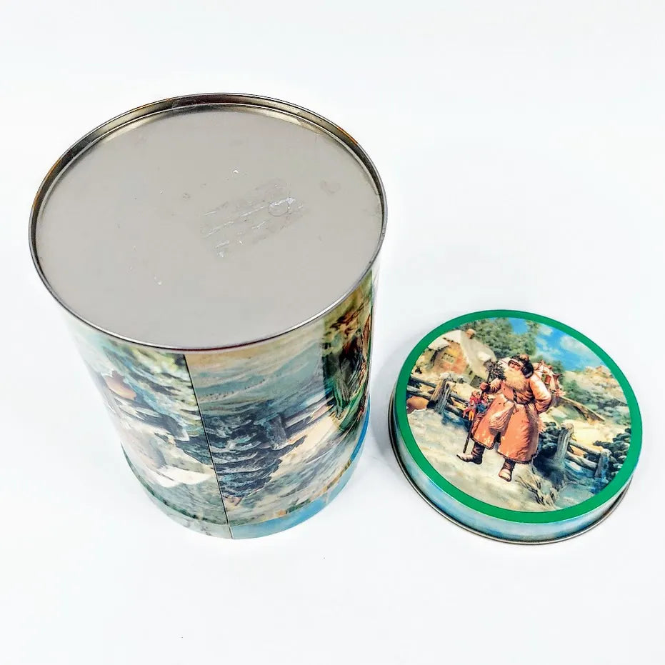 Jouluinen peltipurkki 14cm