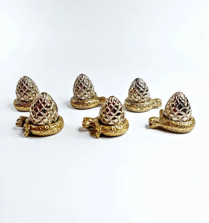 Kultainen servettirengas setti 5,5 cm 12 osaa