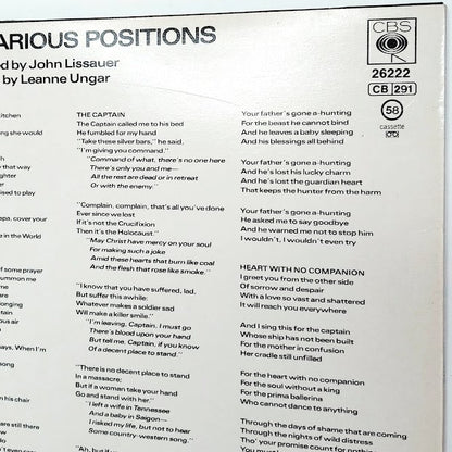 Leonard Cohen Various Positions-vinyyli