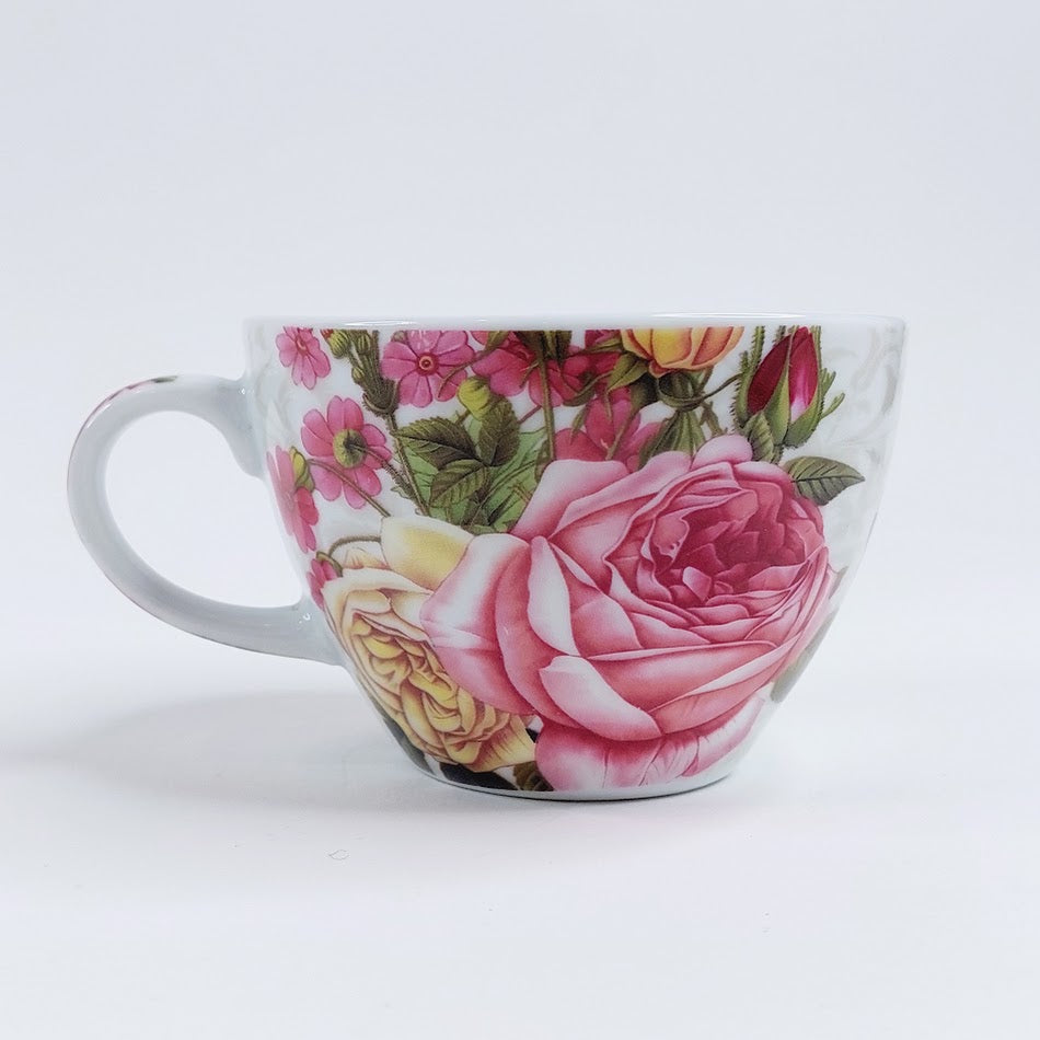 Paula Scaletta Jardin Rose kahvikuppi ja aluslautanen