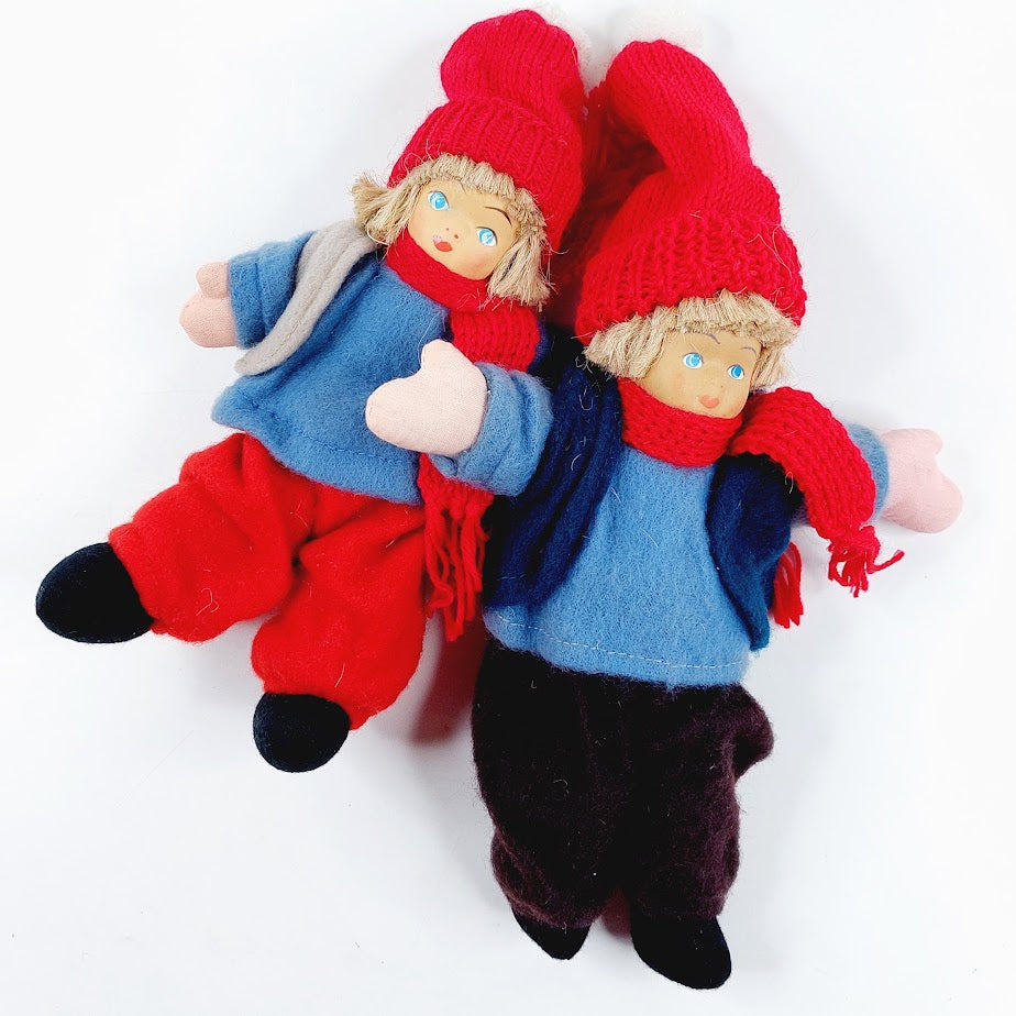 Poika ja tyttö tonttunuket 2 kpl