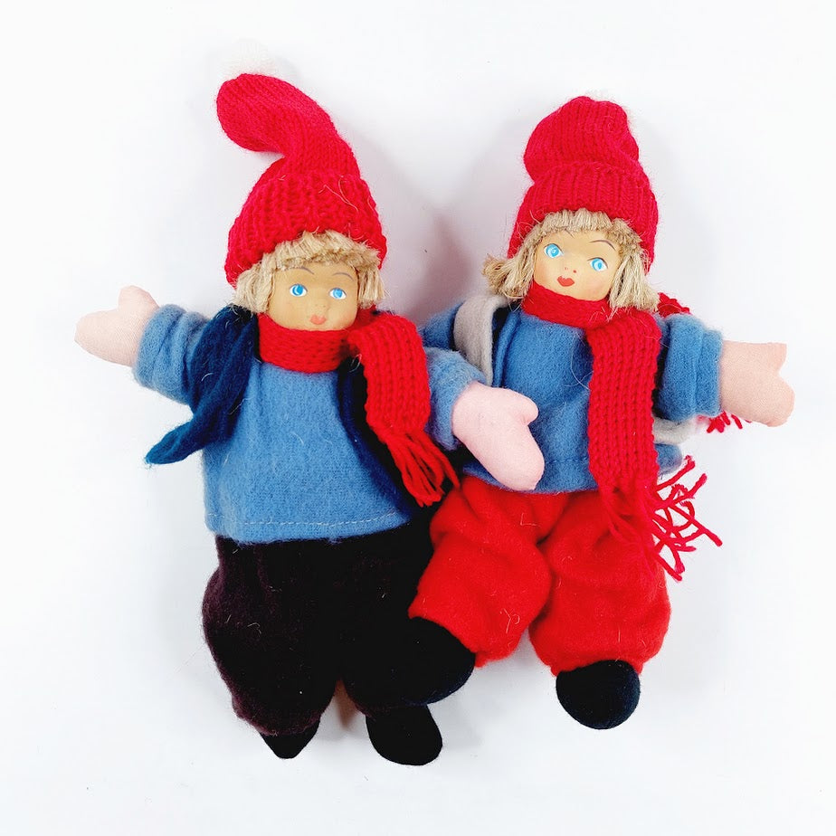 Poika ja tyttö tonttunuket 2 kpl