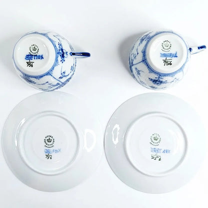 Royal Copenhagen Musselmalet kahvikuppisetti 4 osaa
