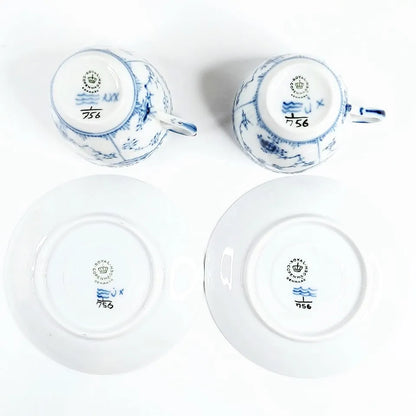 Royal Copenhagen Musselmalet kahvisetti 4 osaa