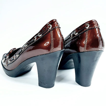 SAX korkeakorkoiset nahkaloaferit koko 40