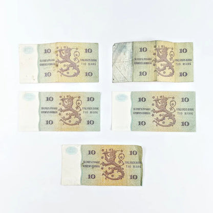 Suomi 10 markkaa seteli 1980 5 kpl