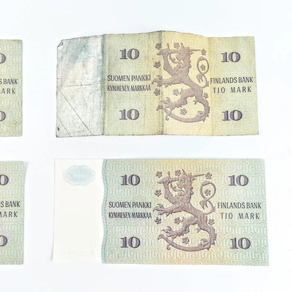 Suomi 10 markkaa seteli 1980 5 kpl
